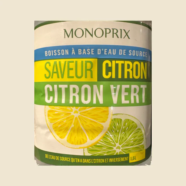 Eau saveur citron citron vert