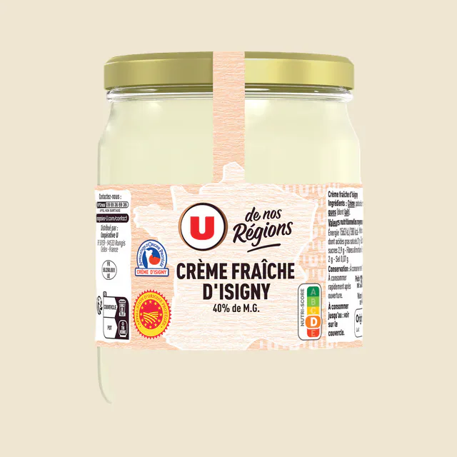 Crème fraîche d'Isigny épaisse AOP 40%MG - 40cl