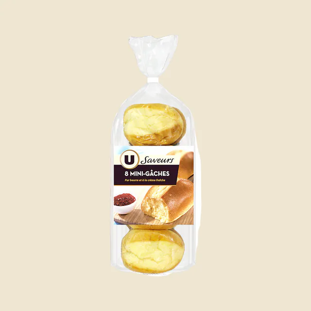 Mini gâche pur beurre à la crème fraîche x8, 360g