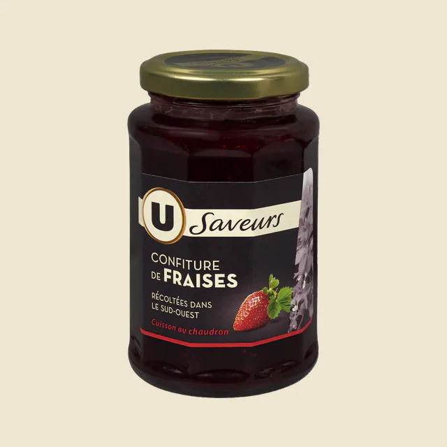 Confiture de fraises récoltées dans le Sud-Ouest , pot de 315g