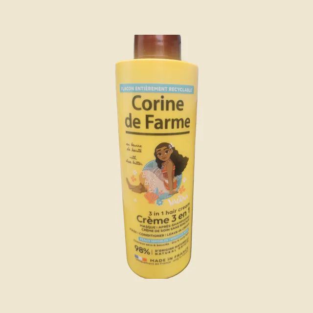 Crème 3 en 1: masque, après-shampooing, crème de soins sans rinçage