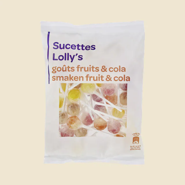 Sucettes Lolly's - goûts fruits & cola