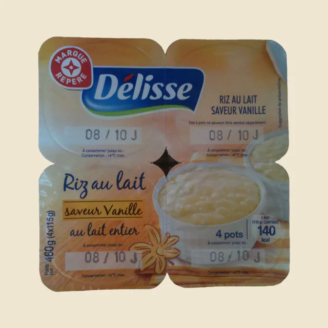 Riz au lait saveur vanille