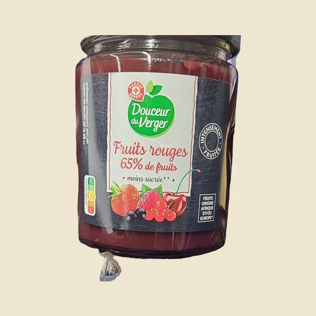Confiture de fruits rouges 65% de fruits