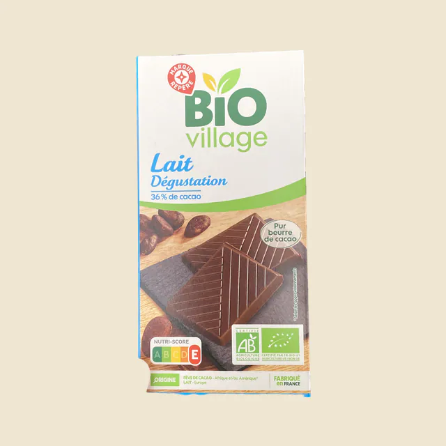 Chocolat au lait dégustation 40% de cacao