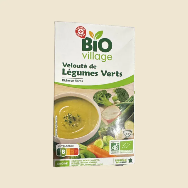 Velouté de légumes verts bio