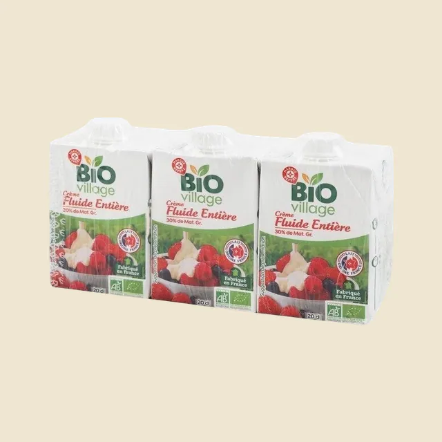 Crème fluide entière UHT bio