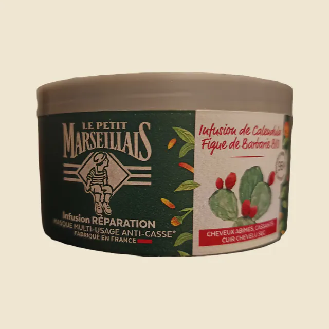 Le Petit Marseillais Masque 4-En-1 Infusion Réparation, Cheveux Abimés et Cassants, Infusion de Calendula BIO & Figue de Barbarie BIO