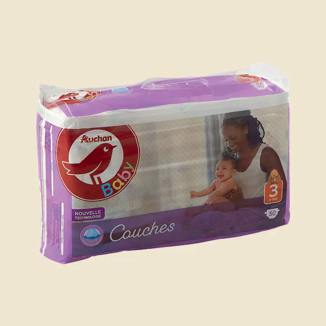 AUCHAN BABY : Couches taille 3 x 50