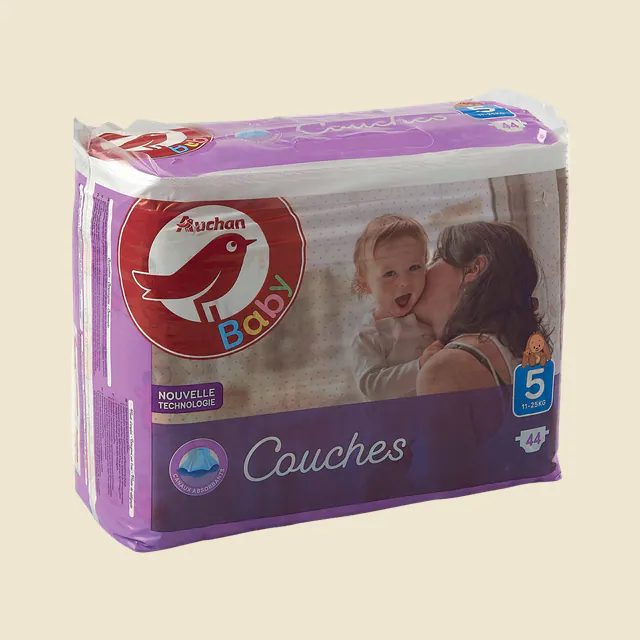 AUCHAN BABY : Couches taille 5 x 44