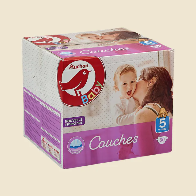 AUCHAN BABY : Couches taille 5 x 80