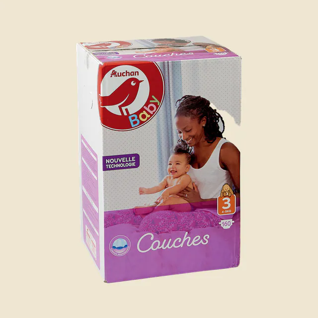 AUCHAN BABY : Couches taille 3 x 160