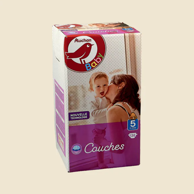 AUCHAN BABY : Couches taille 5 x 136