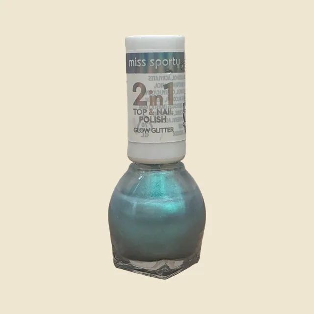 2 in 1 Top & Nail Polish Glow Glitter