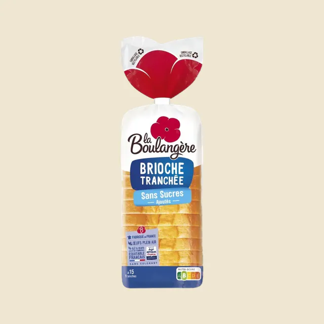 Brioche tranchee sans sucres ajoutes 450g