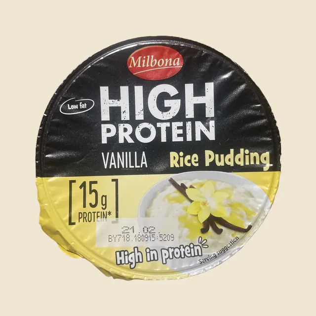 High Protein Rice Pudding Vanilla Flavour