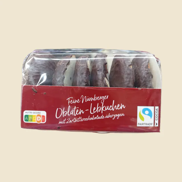 Feine Nürnberger Oblaten-Lebkuchen Zartbitterschokolade