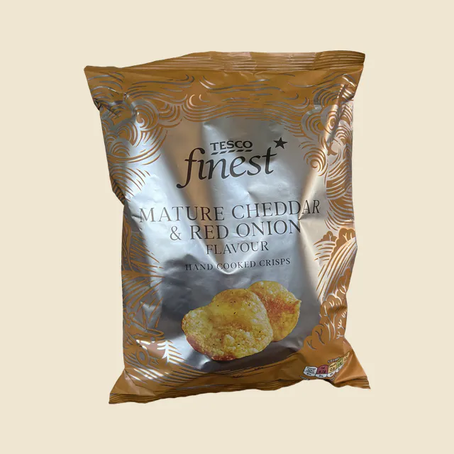 Mature Cheddar & Red Onion Flavour Hand Cooked Crisps