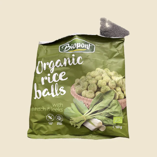 Organic Rice Balls With Spinach And Leeks