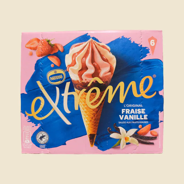 Extrême L'Original Fraise Vanille Sauce aux Fruits Rouges
