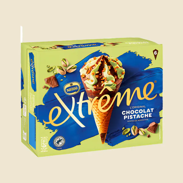 Glace Extrême Chocolat Pistache Intenses 6 x 71 g
