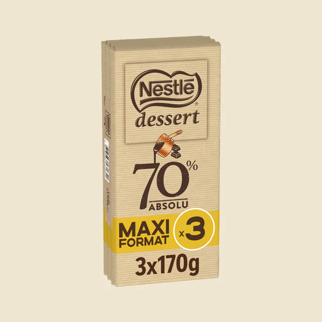 NESTLÉ DESSERT 70% Absolu 3x170g