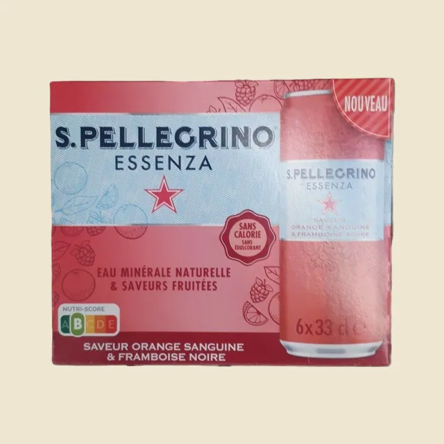 Sans pellegrino orange sanguine framboise noire