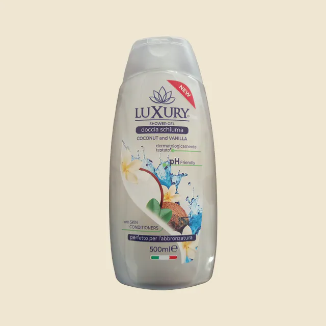 Shower gel, doccia schiuma, coconut and vanilla