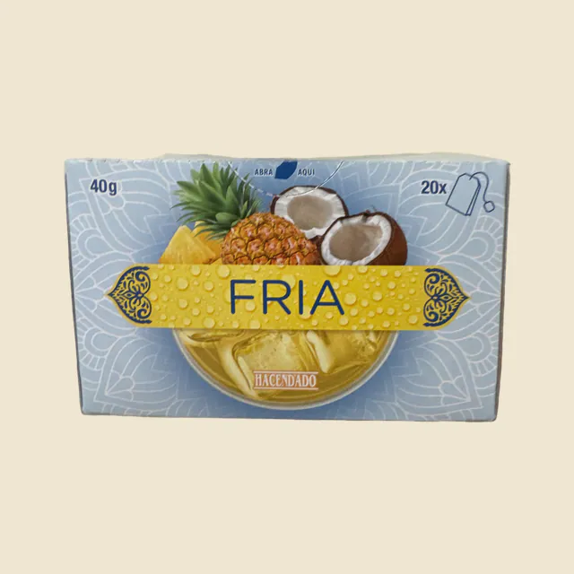 Infusión fría con sabor a piña y coco