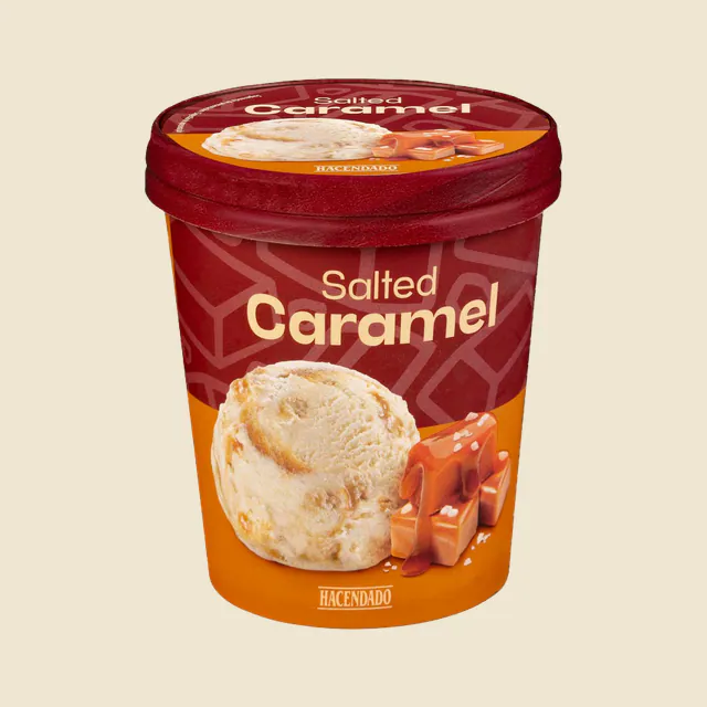 Helado de caramelo salado