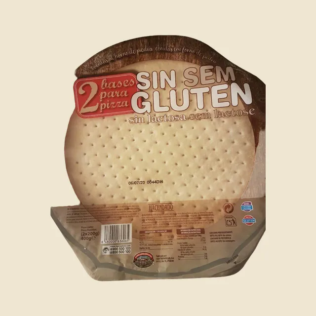 2 bases pizza sin gluten