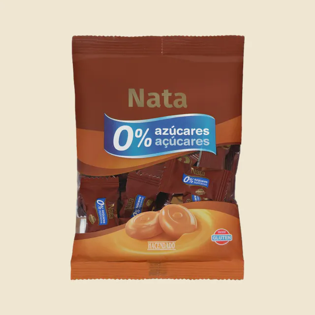 Caramelos nata 0% azúcares