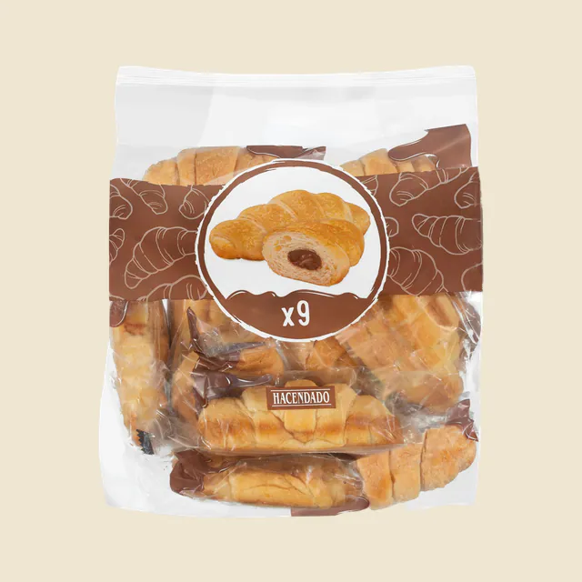 Croissant con crema de chocolate