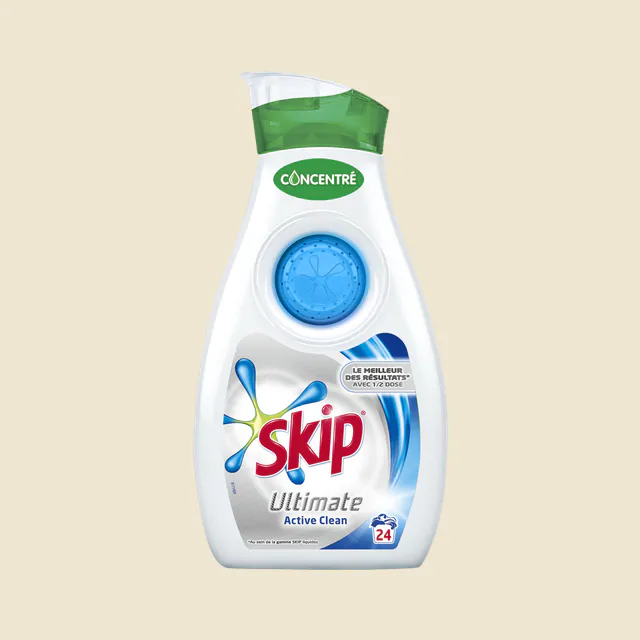 Skip Lessive Liquide Concentrée Ultimate Active clean 24 lavages
